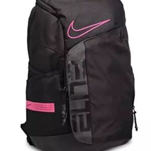 Nike Elite Pro Hoops Black Basketball Backpack with Pink Accents 32L Unisex